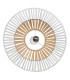 Silikou 80cm Semi Flush Ceiling Light White - Natural Bamboo 1xE27-1