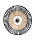 Silikou 60cm Semi Flush Ceiling Light Black - Natural Bamboo 1xE27-1
