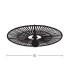 Silikou 60cm Semi Flush Ceiling Light Black - Natural Bamboo 1xE27-3