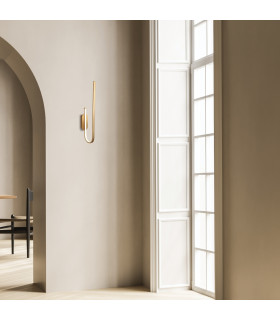Evosmos Integrated Led Wall Lamp Gold Matt LED 3000K Dimmable-2