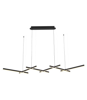 Apollona 163cm Pendant Ceiling Light Black Matt LED 3000K Dimmable-1