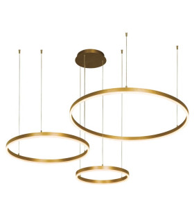 Latsia 40-60-80cm Pendant Ceiling Light Gold Matt LED 3000K 126W-1