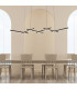 Apollona 163cm Pendant Ceiling Light Black Matt LED 3000K Dimmable-2