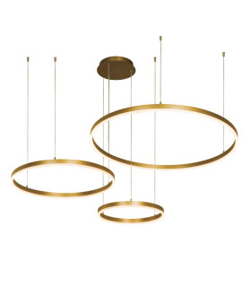 Latsia 40-60-80cm Pendant Ceiling Light Gold Matt LED 3000K Dimmable 126W-1