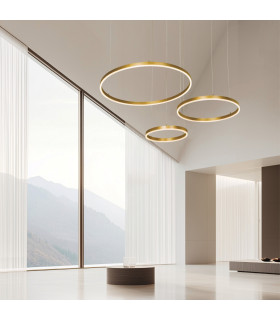 Latsia 40-60-80cm Pendant Ceiling Light Gold Matt LED 3000K 126W-2