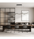 Apollona 163cm Pendant Ceiling Light Black Matt LED 3000K Dimmable-3