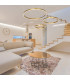 Latsia 40-60-80cm Pendant Ceiling Light Gold Matt LED 3000K Dimmable 126W-3