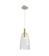 Gazi 35cm Dome Pendant Ceiling Light Gold Matt - Clear Glass LED 3000K-1