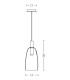Gazi 35cm Dome Pendant Ceiling Light Black Matt - Smoked Grey LED 3000K-3