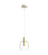 Gazi Dome Pendant Ceiling Light Gold Matt - Clear Glass LED 3000K-1