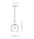 Gazi 22cm Dome Pendant Ceiling Light Black Matt - Smoked Grey LED 3000K-3