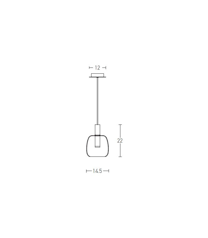 Gazi 22cm Dome Pendant Ceiling Light Black Matt - Smoked Grey LED 3000K-3