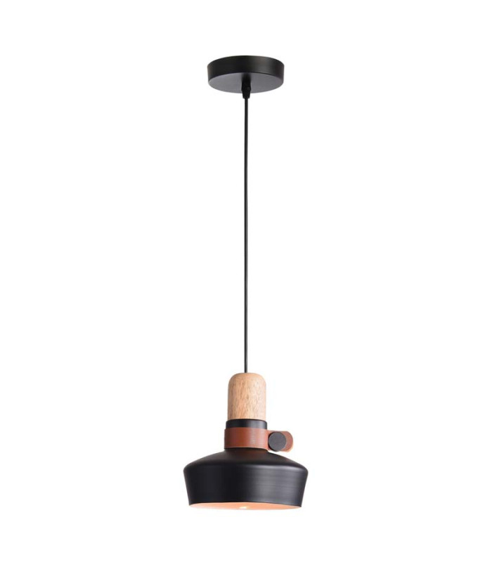 Ialysos Dome Pendant Ceiling Light Black Matt 1xE27-1