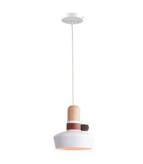 Ialysos Dome Pendant Ceiling Light White Matt 1xE27-1