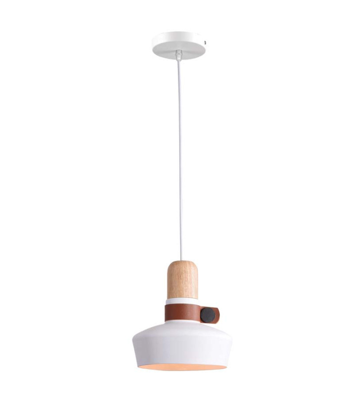 Ialysos Dome Pendant Ceiling Light White Matt 1xE27-1