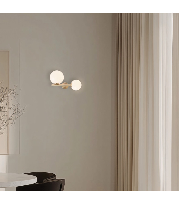 Idalium Globe Wall Lights Gold Matt 1xE14 / 1xG9-2