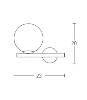 Idalium Globe Wall Lights Gold Matt 1xE14-2