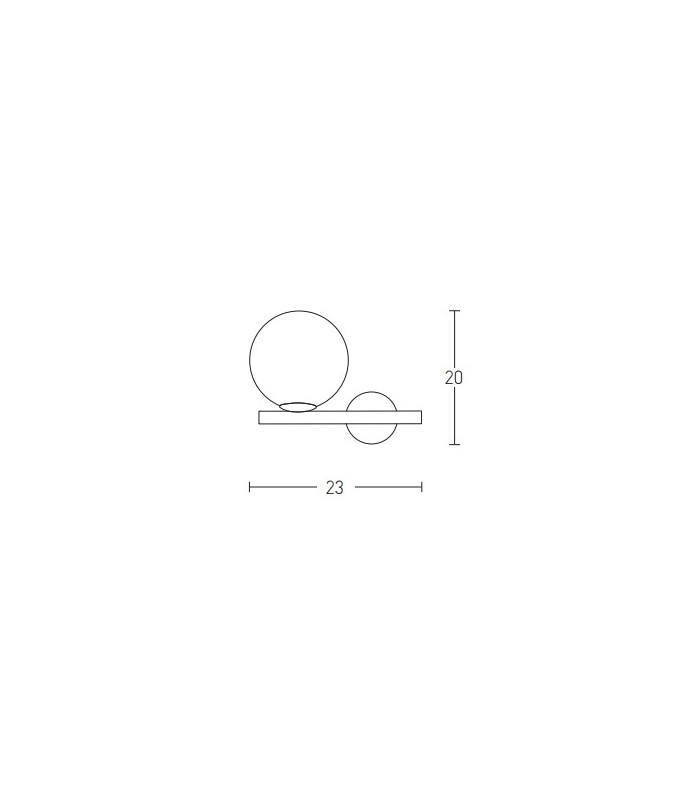 Idalium Globe Wall Lights Gold Matt 1xE14-2