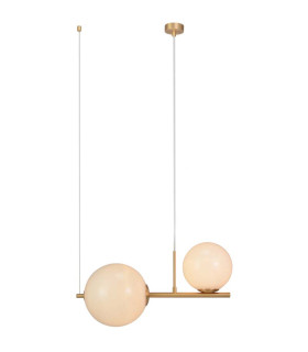 Idalium Globe Pendant Ceiling Light Gold Matt 2xE27-1