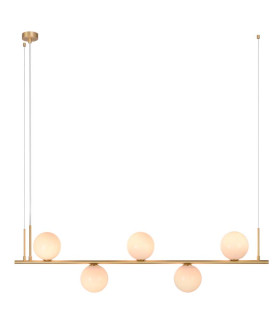 Idalium Bar Pendant Ceiling Light Gold Matt 5xE14-1