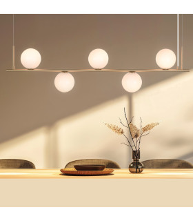 Idalium Bar Pendant Ceiling Light Gold Matt 5xE14-2