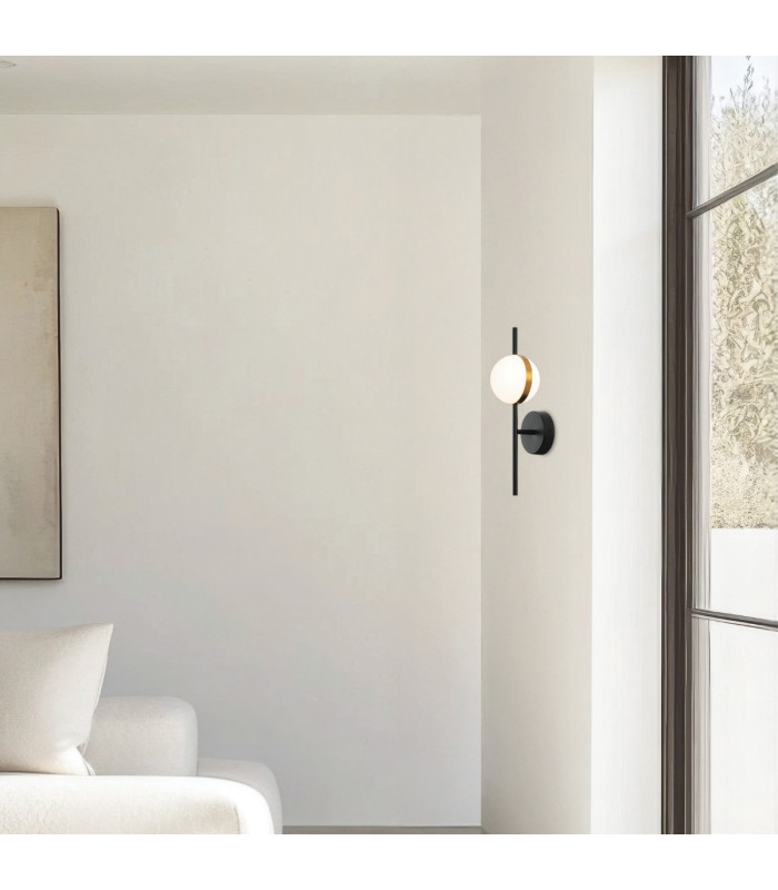 Globo Globe Wall Lights Black Matt - Cold Matt LED 3000K-2