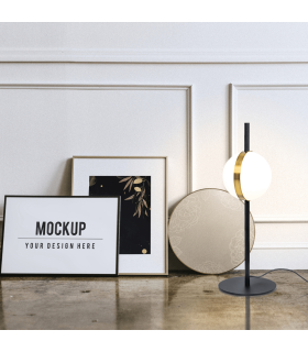 Globo Globe Table Lamp Black Matt - Gold Matt LED 3000K-2
