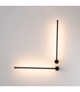 Struga 60cm Integrated Led Wall Lamp Black Matt LED 3000K 12W-2