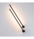 Struga 60cm Integrated Led Wall Lamp Black Matt LED 3000K 12W-3