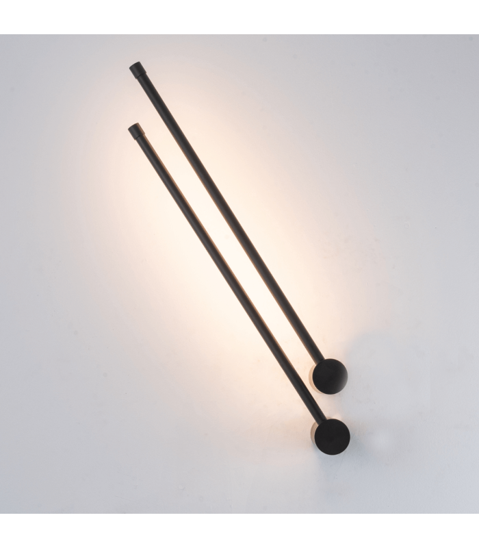Struga 60cm Integrated Led Wall Lamp Black Matt LED 3000K 12W-3