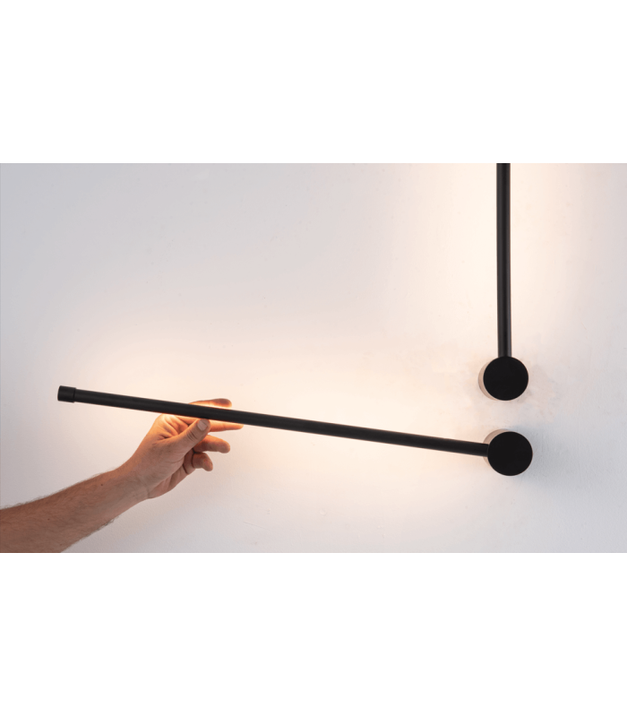 Struga 60cm Integrated Led Wall Lamp Black Matt LED 3000K 12W-4