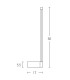 Struga 60cm Integrated Led Wall Lamp Black Matt LED 3000K 12W-5