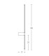 Struga 100cm Integrated Led Wall Lamp Black Matt LED 3000K 20W-3