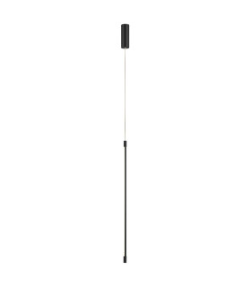 Struga Slim Pendant Ceiling Light Black Matt LED 3000K-1