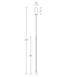 Struga Slim Pendant Ceiling Light Gold Matt LED 3000K-2