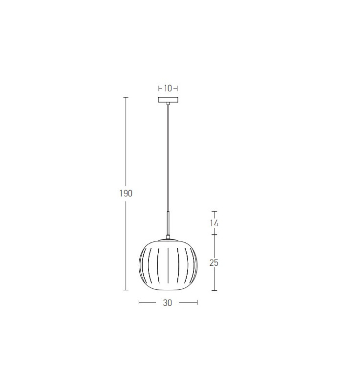 Halon Globe Pendant Ceiling Light Gold Matt 1xE27 - Driver Not Included-4