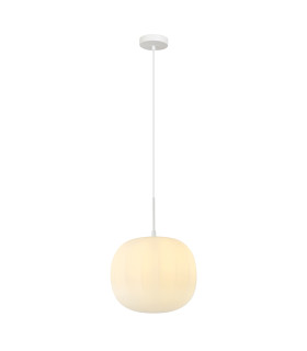 Halon Globe Pendant Ceiling Light White Matt 1xE27 - Driver Not Included-1