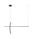 Templos 122cm Bar Pendant Ceiling Light Black Matt LED 3000K Dimmable-1