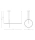 Templos 122cm Bar Pendant Ceiling Light Black Matt LED 3000K Dimmable-4