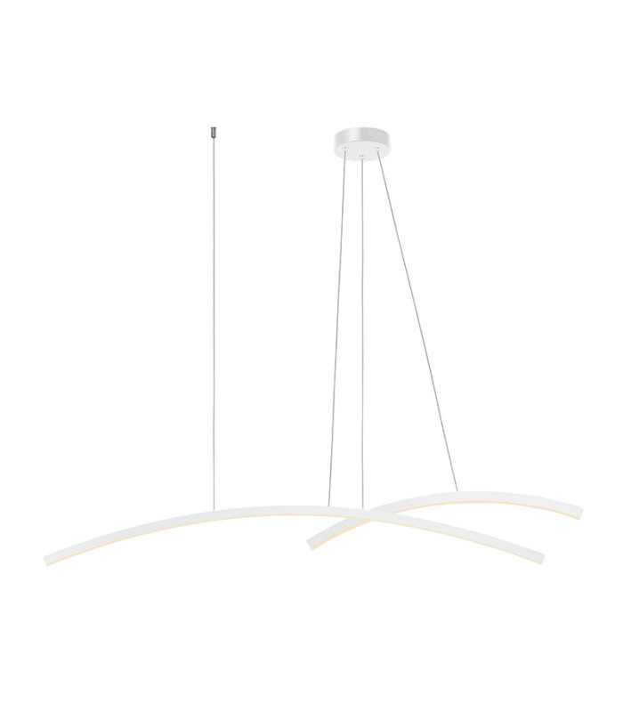 Templos Bar Pendant Ceiling Light White Matt LED 3000K Dimmable-1