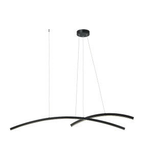 Templos Bar Pendant Ceiling Light Black Matt LED 3000K Dimmable-1