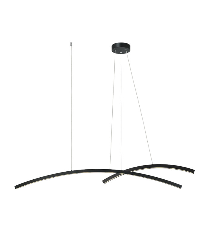 Templos Bar Pendant Ceiling Light Black Matt LED 3000K Dimmable-1