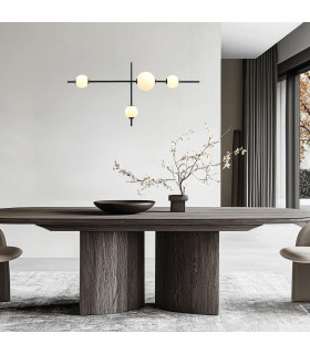 Tetovo Bar Pendant Ceiling Light Black Matt LED 3000K Dimmable-2