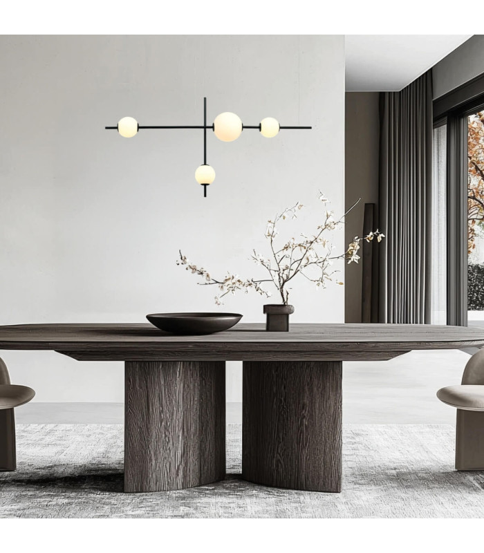 Tetovo Bar Pendant Ceiling Light Black Matt LED 3000K Dimmable-2