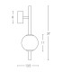 Tetovo Globe Wall Lights Black Matt LED 3000K-2