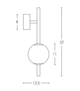 Tetovo Globe Wall Lights Black Matt LED 3000K-2