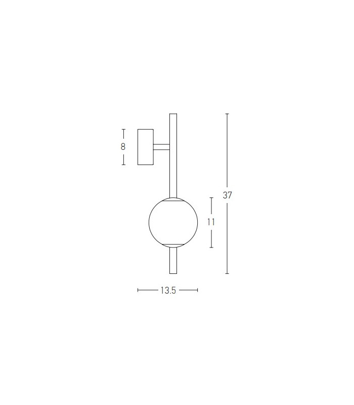 Tetovo Globe Wall Lights Black Matt LED 3000K-2