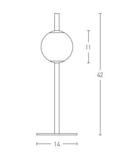 Tetovo Globe Table Lamp Black Matt LED 3000K-2