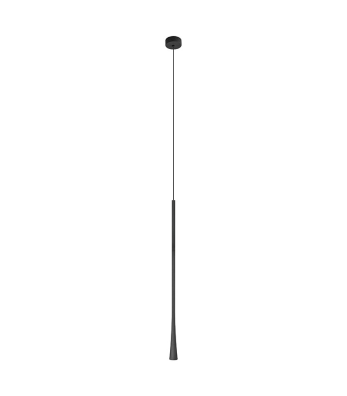 Trikala Slim Pendant Ceiling Light Black Matt LED 3000K-1