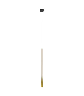Trikala Slim Pendant Ceiling Light Brass - Black Matt LED 3000K-1